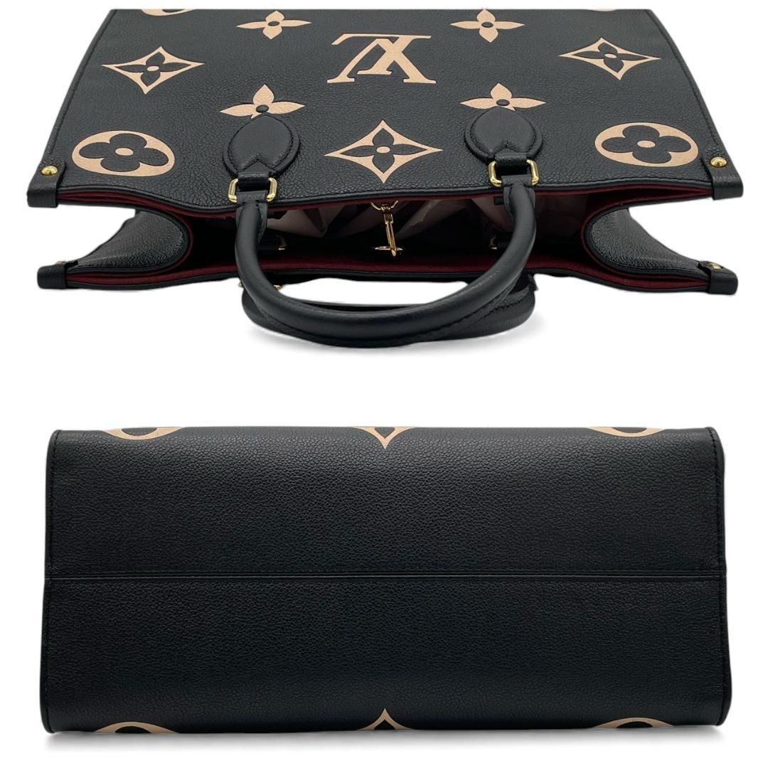  ルイヴィトン Louis Vuitton モノグラム アンプラント バイ ブラック×ベージュ オンザゴーMM 2 wayハンドバッグ トートバッグ レディース レザー ハンドバッグ バッグ