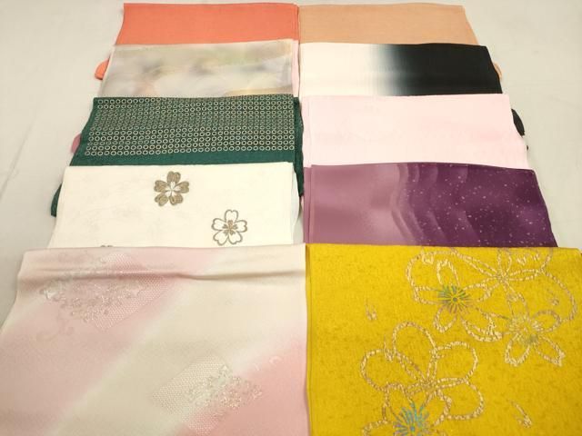 平和屋着物★和装小物　帯揚げ10枚セット　正絹　逸品　DAAX2384xg 平和屋着物☆和装小物 帯揚げ10枚セット 正絹 逸品 DAAX2384xg