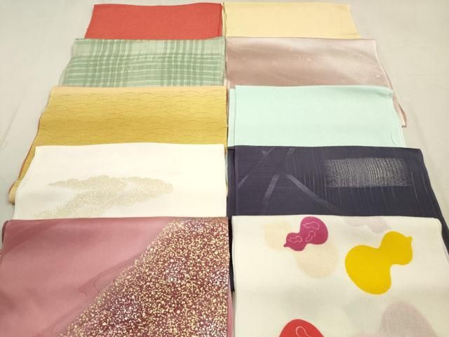 平和屋着物★和装小物　帯揚げ10枚セット　正絹　逸品　DAAX2388xg 平和屋着物☆和装小物 帯揚げ10枚セット 正絹 逸品 DAAX2388xg 平和屋着物