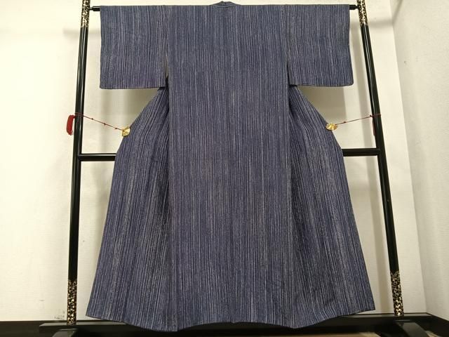 平和屋着物 上質な小紋 ろうけつ染 間道 正絹 ph