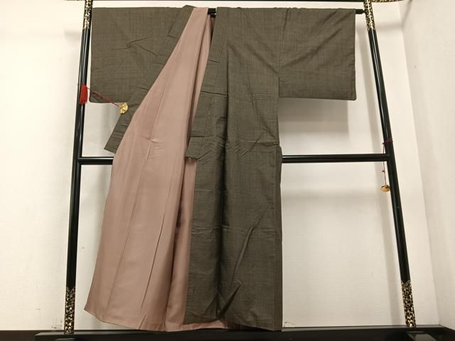 平和屋着物○男性 本場大島紬 アンサンブル 割り込み絣 正絹 逸品