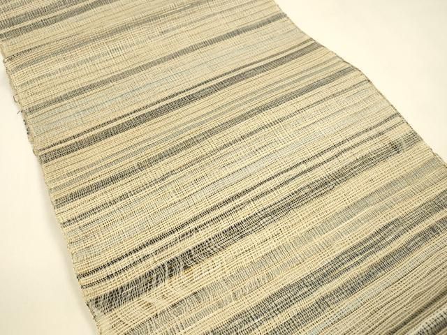 平和屋着物 夏物 八寸名古屋帯 横段文 正絹 cm