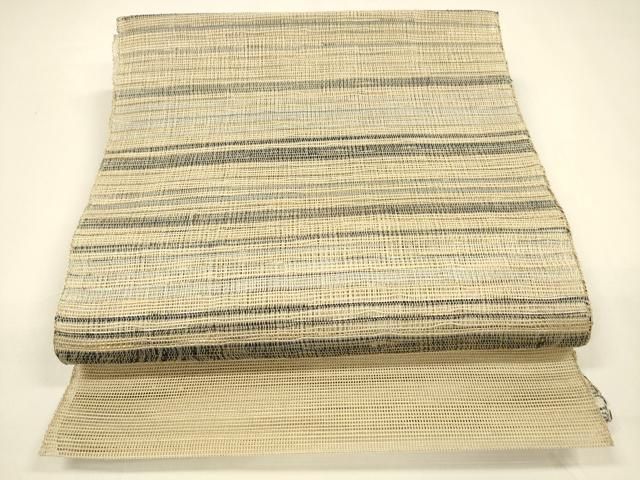 平和屋着物 夏物 八寸名古屋帯 横段文 正絹 cm