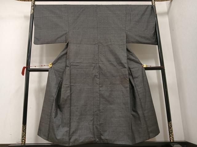 平和屋着物 男性 本場大島紬 アンサンブル 一元絣 黒地 正絹 AABC8067ph