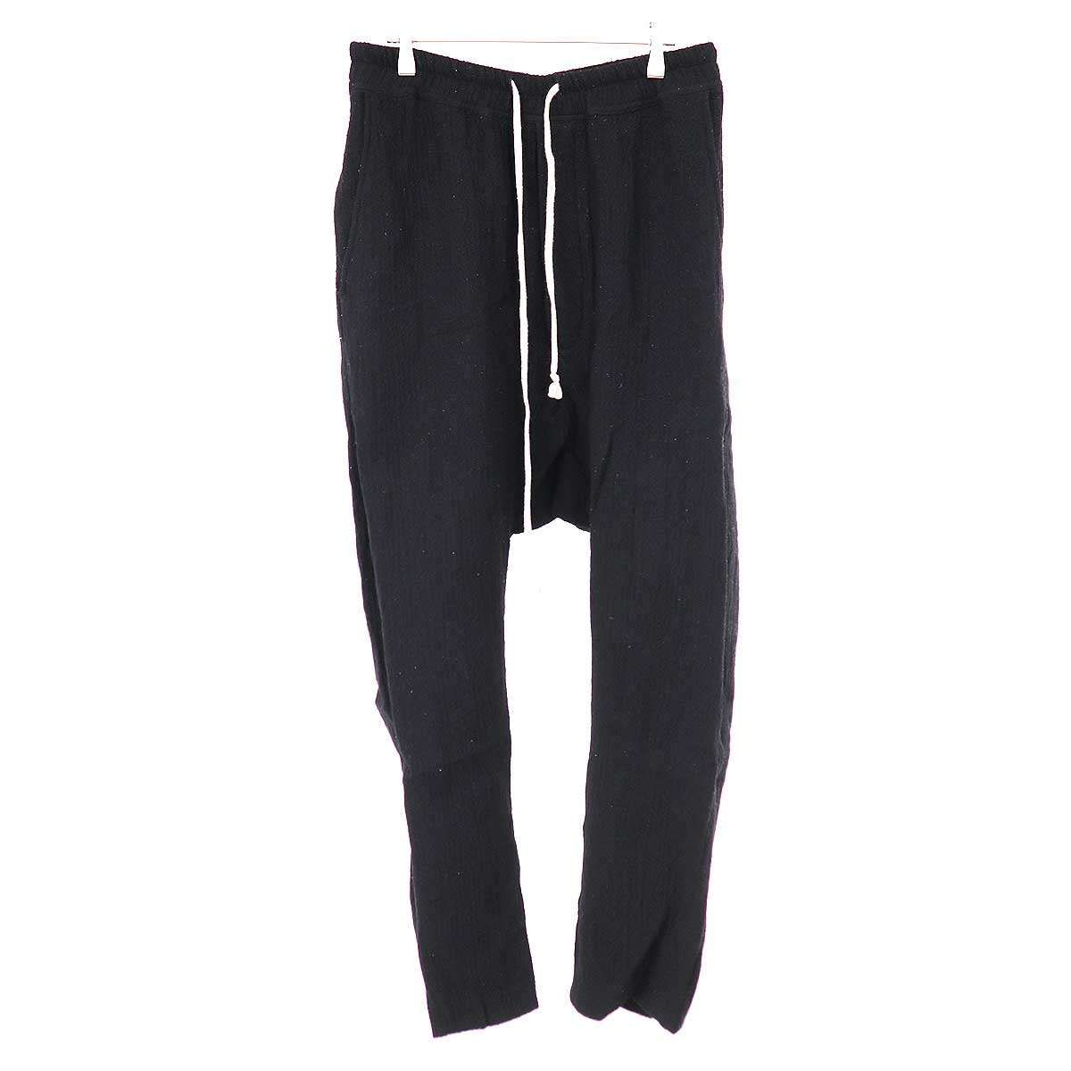Rick Owens リックオウエンス 11AW ドローストリングウールサルエルパンツ RU2380 ブラック 48
