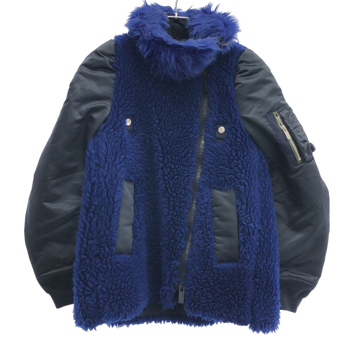 sacai サカイ 21AW フェイクファードッキングMA-1ジャケット 21-05872  
