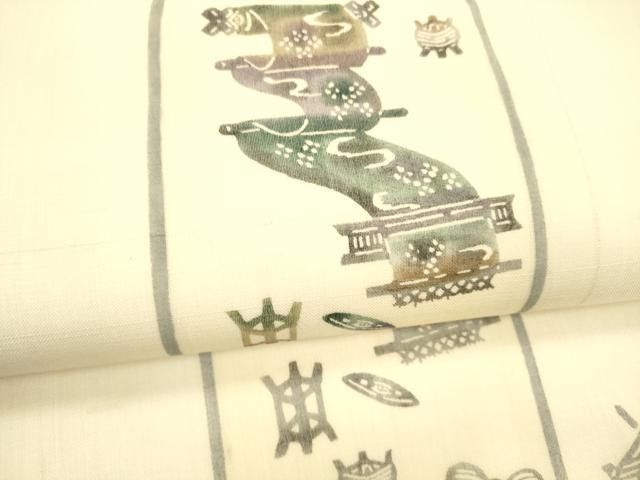 糸巻き花文 正絹