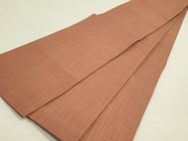 平和屋着物●半幅帯　紬地　洗朱色　正絹　逸品　DAAY2726op 平和屋着物○半幅帯 紬地 洗朱色 正絹 逸品 DAAY2726op