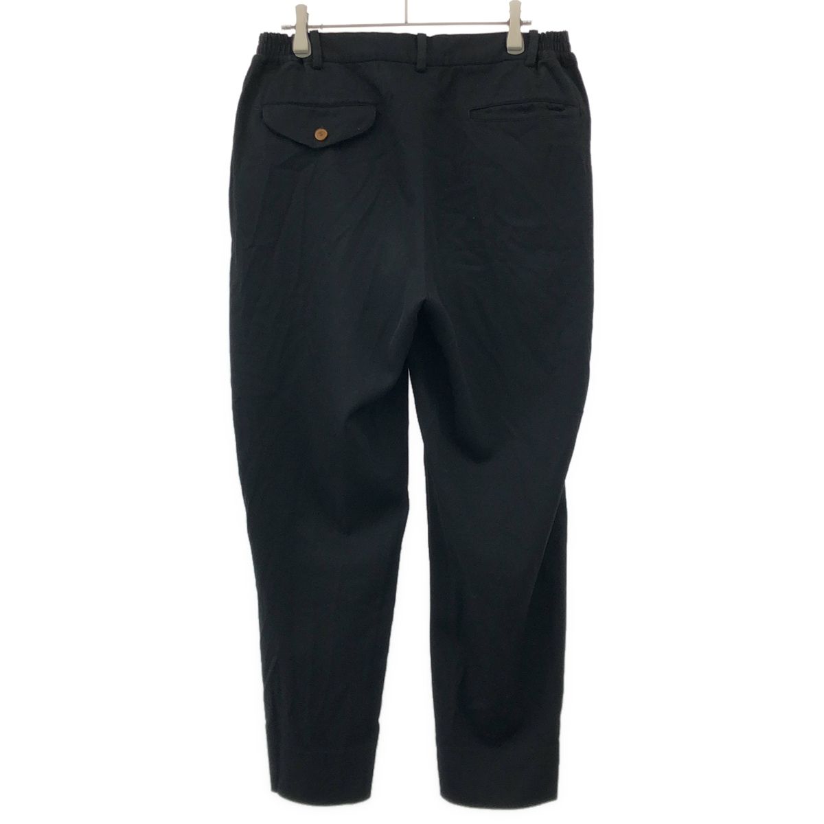 COMME des GARCONS HOMME DEUX コムデギャルソンオムドゥ 21AW ポリエステル縮絨テーパードパンツ DH-P028 ブラック S