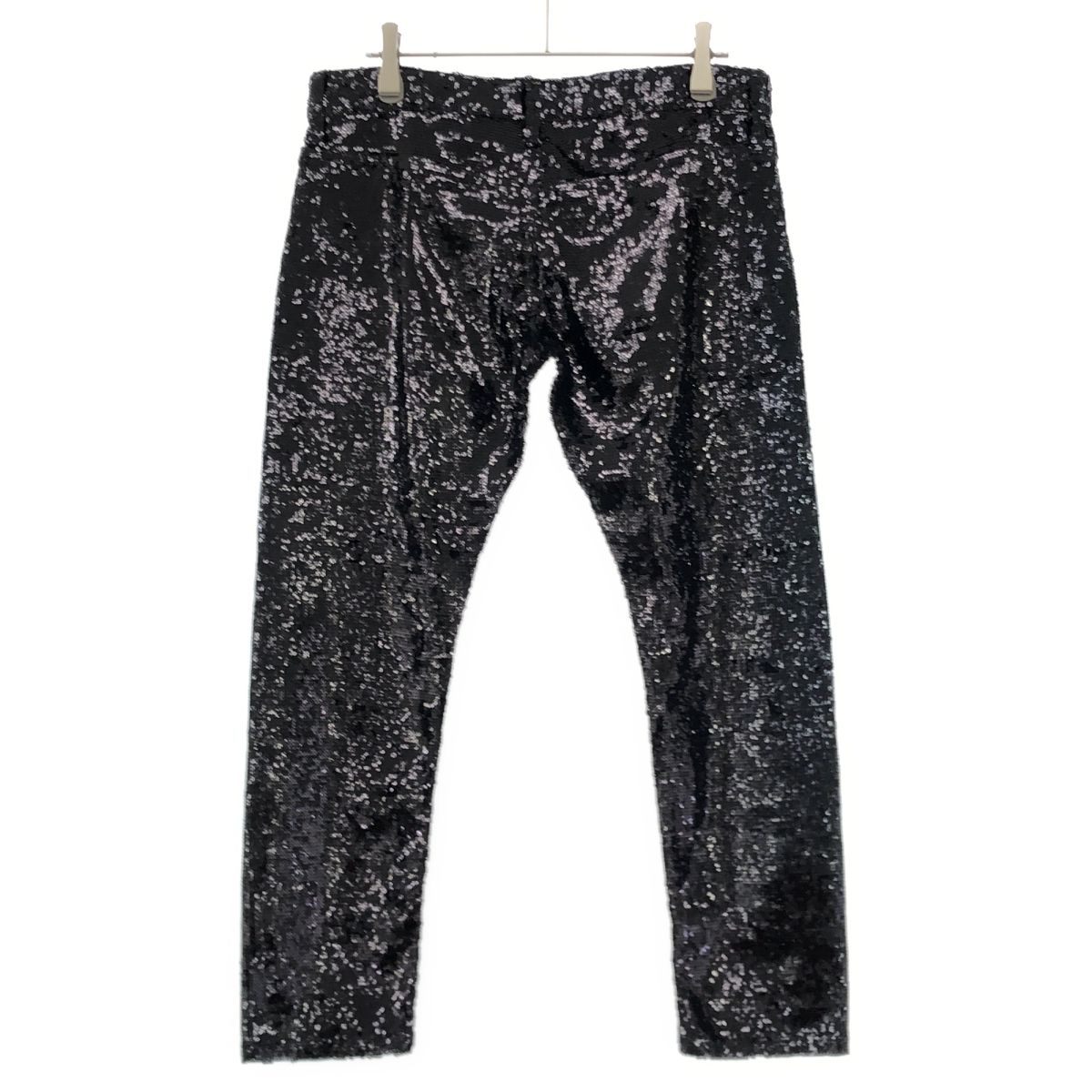JUNYA WATANABE COMME des GARCONS ジュンヤワタナベ コムデギャルソン 21SS スパンコールテーパードパンツ JG-P032 ブラック S