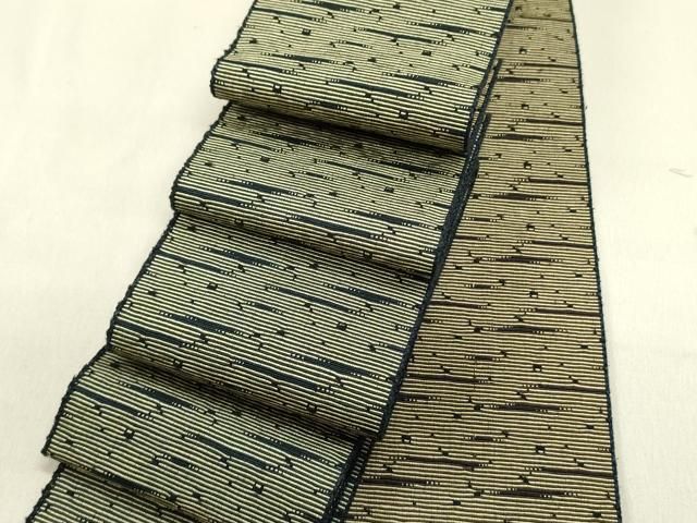 平和屋着物 男性 本場筑前博多織 角帯 霞文 正絹 op