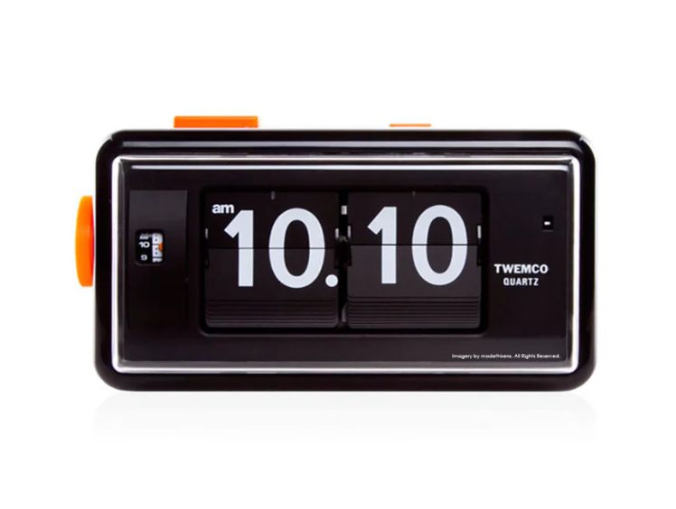 TWEMCO トゥエンコ AL-30 ブラック アラーム付き置き時計 パタパタクロック ドイツの動き 香港製