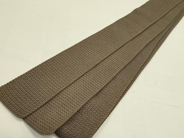 平和屋着物○男性 角帯 幾何学文様 璃寛茶色 正絹 逸品 未使用 DAAY2729op