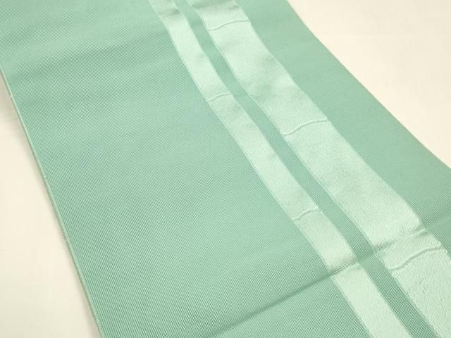 平和屋着物 夏物 本場筑前博多織 八寸名古屋帯 竹間道 青竹色 正絹 cm