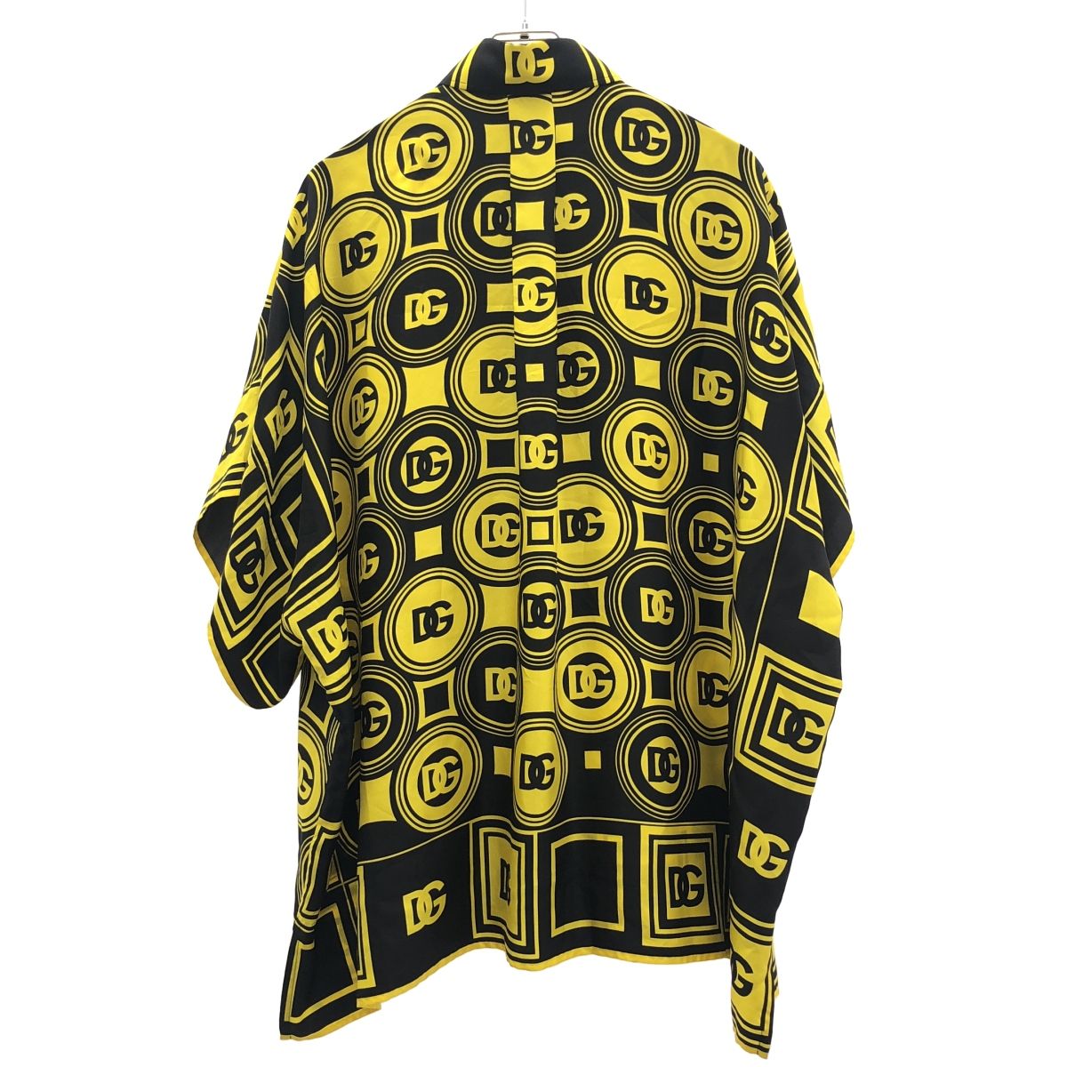 DOLCE-GABBANA ドルチェ&ガッバーナ 22SS オーバーサイズロゴシルクシャツ FH F5P44T FI18R G イエロー 36