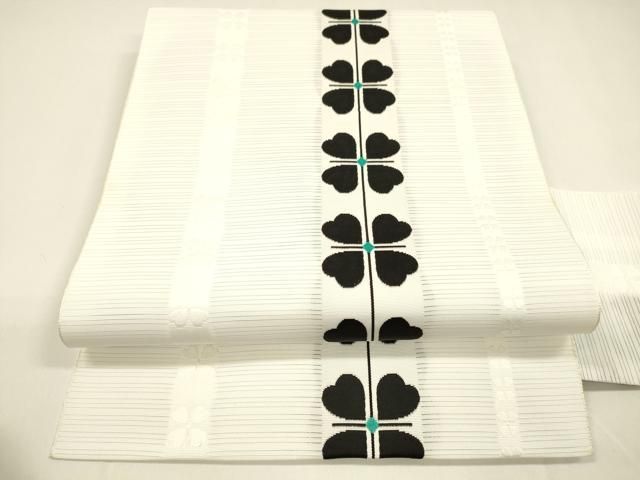 平和屋着物 夏物 八寸名古屋帯 四葉間道 cm