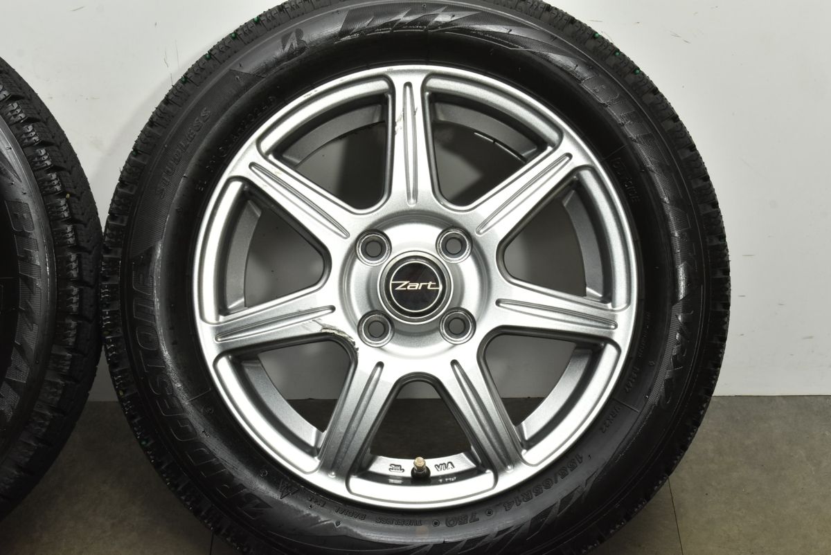  製 バリ溝 Zart 14 in 4 5 J 45 PCD 100 ブリヂストン ブリザック VRX 2 155 65 R N BOX ONE ピクシス ワゴンR スペーシア 14インチ タイヤ ホイールセット