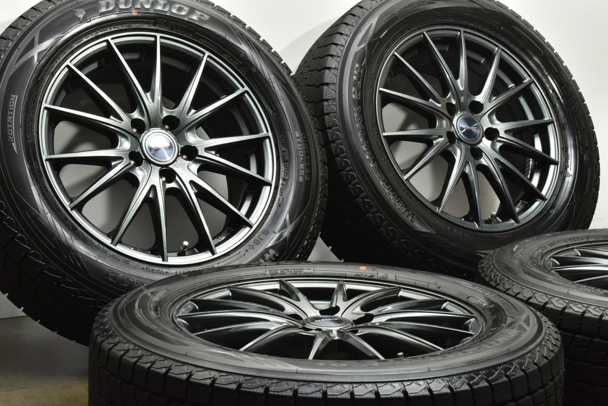バリ溝 WEDS VELVA SPORT 17 in 7 J 48 PCD 114 3 ダンロップ ウィンターマックス SJ 8 225 65 R エクストレイル CX 5 スタッドレス