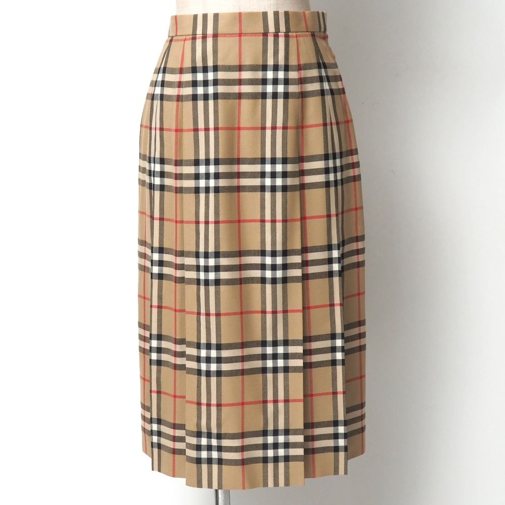 Burberrys バーバリーズ ヴィンテージ スカート サイズ7AR チェック プリーツ フ ミモレ ブランド古着 20251114 RA6472