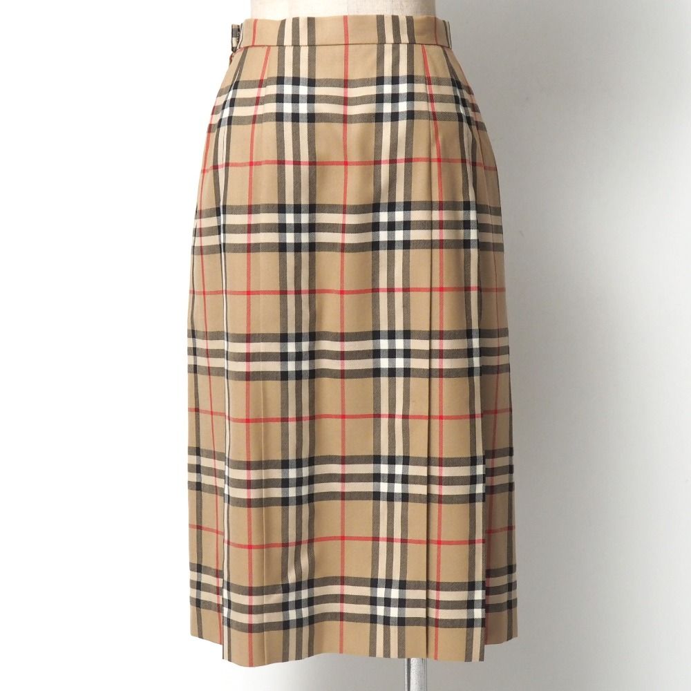 Burberrys バーバリーズ ヴィンテージ スカート サイズ7AR チェック プリーツ フ ミモレ ブランド古着 20251114 RA6472