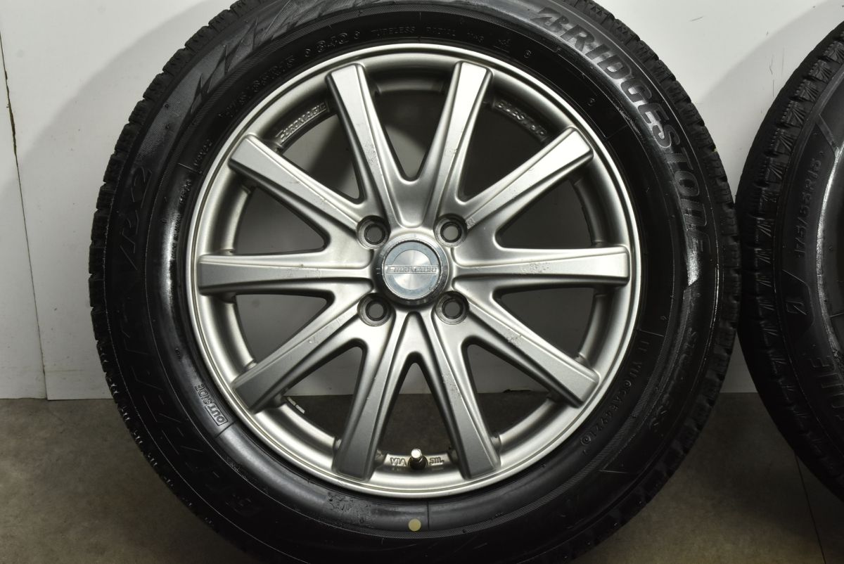  スタッドレス ユーロマジック 15 in 6 J 45 PCD 100 ブリヂストン ブリザック VRX 2 175 65 R フィールダー アクア ヴィッツ フィット 15インチ タイヤ ホイールセット
