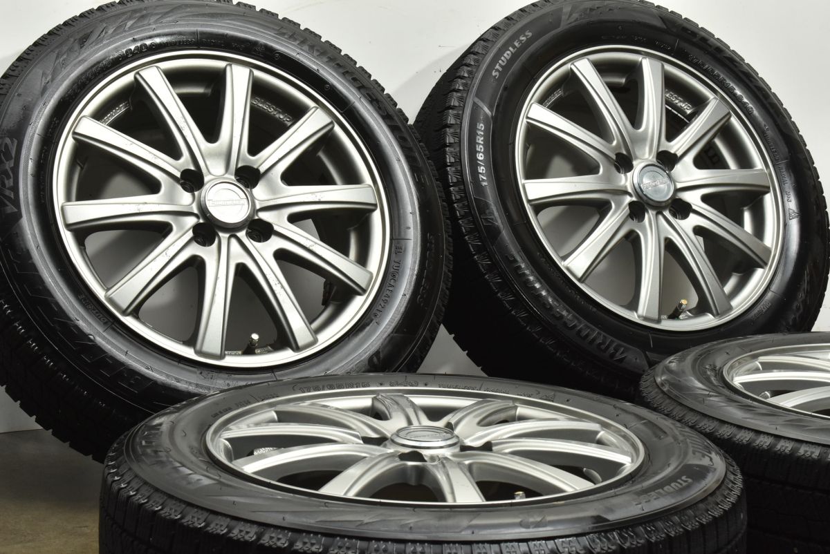 スタッドレス ユーロマジック 15 in 6 J 45 PCD 100 ブリヂストン ブリザック VRX 2 175 65 R フィールダー アクア ヴィッツ フィット