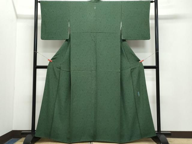 平和屋着物 人間国宝 初代六谷梅軒の息子 二代目 六谷梅軒 六谷博臣 江戸小紋 蓑亀 正絹 vf