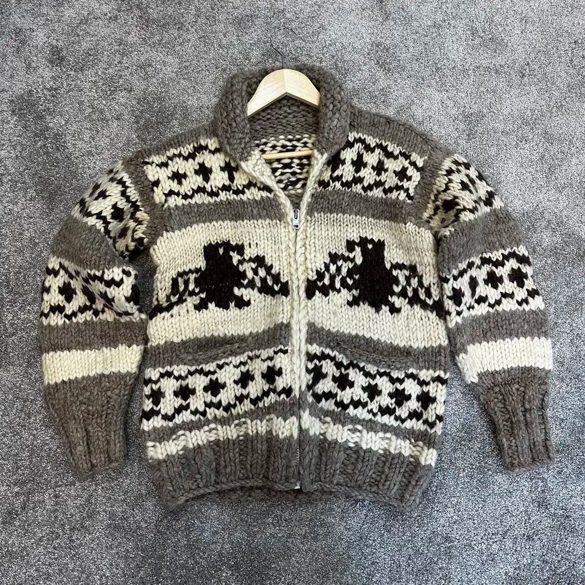 アメリカンヴィンテージ カウチン カーディガンM-L