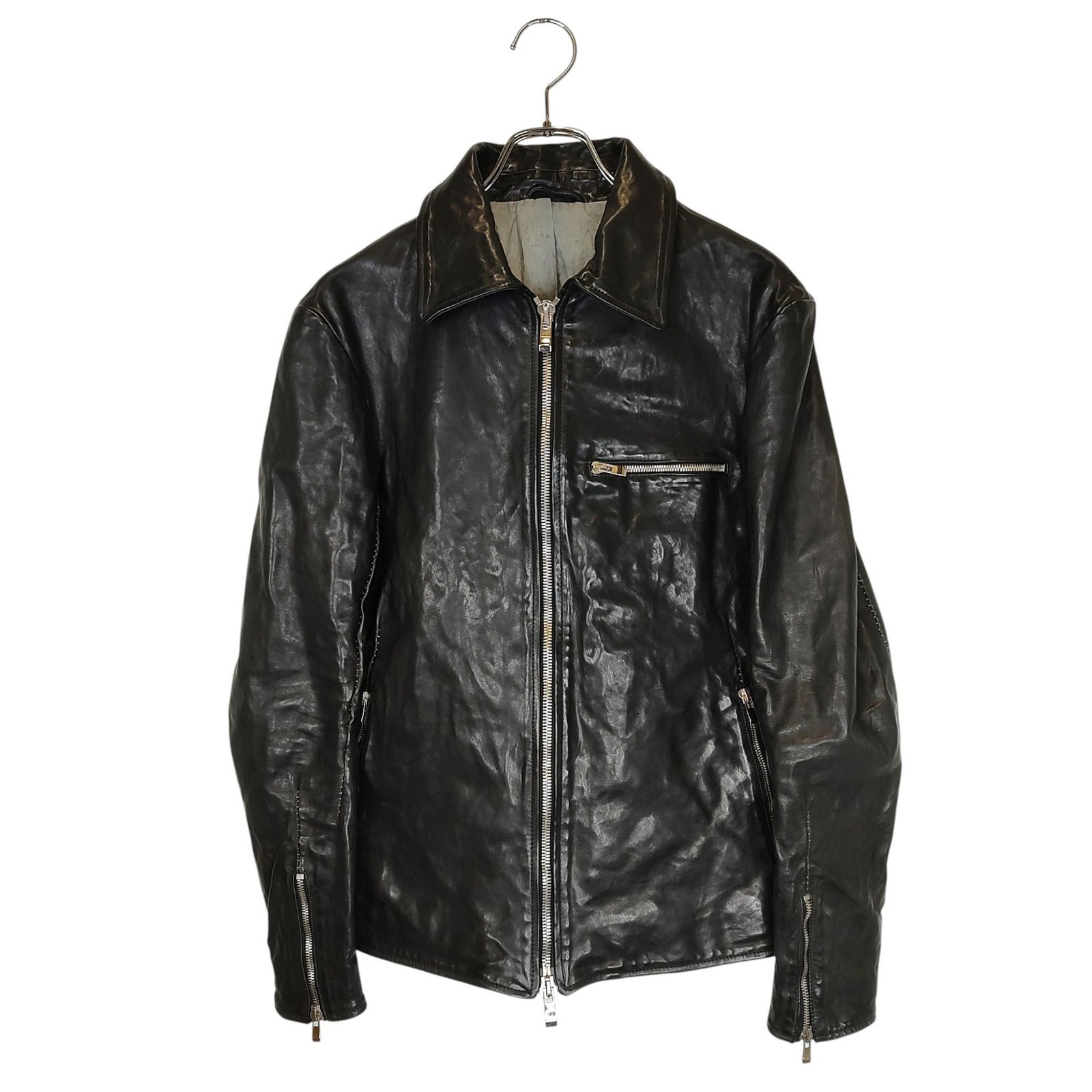 incarnation レザージャケット インカネーション　ホースレザー　新品 incarnation インカネーション HORSE LEATHER SHIRT COLLAR ZIP