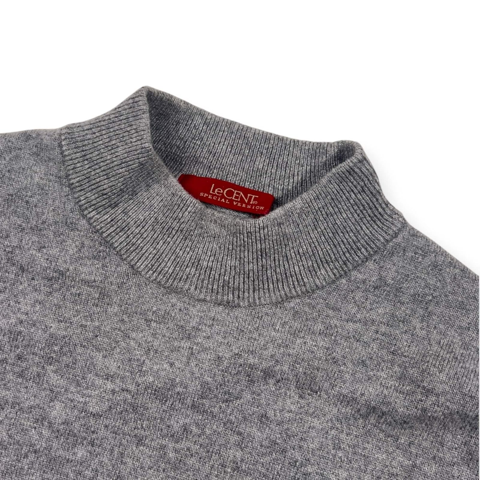 カシミヤ100% LeCENT レセント ニット セーター M/グレー メンズ 