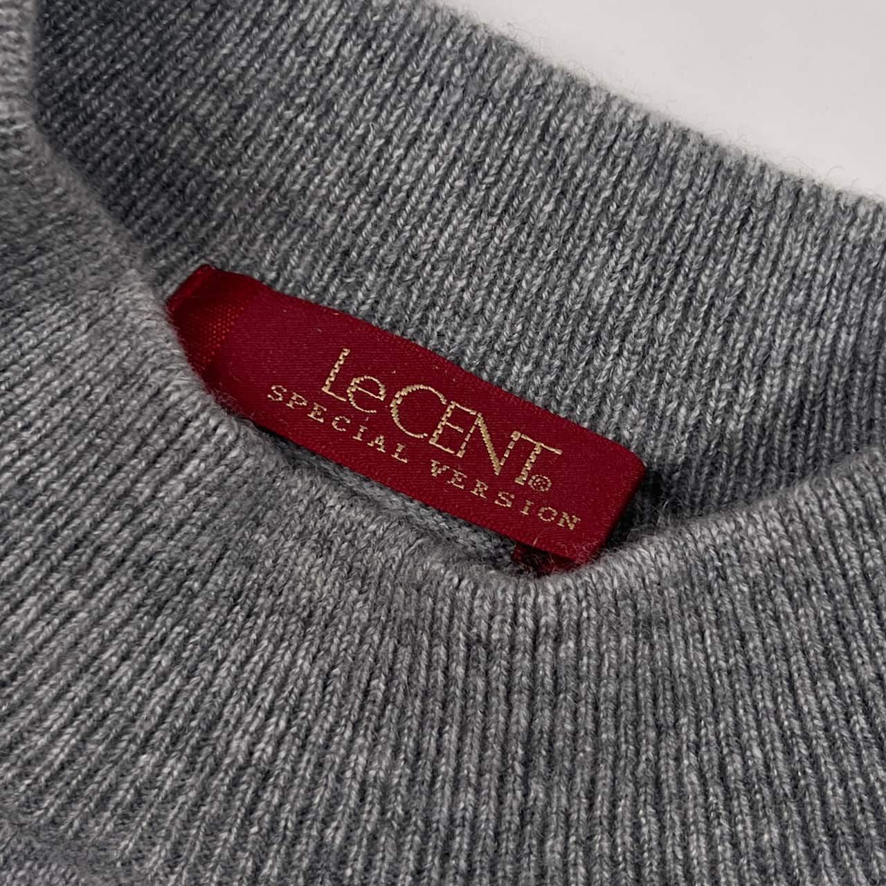 カシミヤ100% LeCENT レセント ニット セーター M/グレー メンズ 