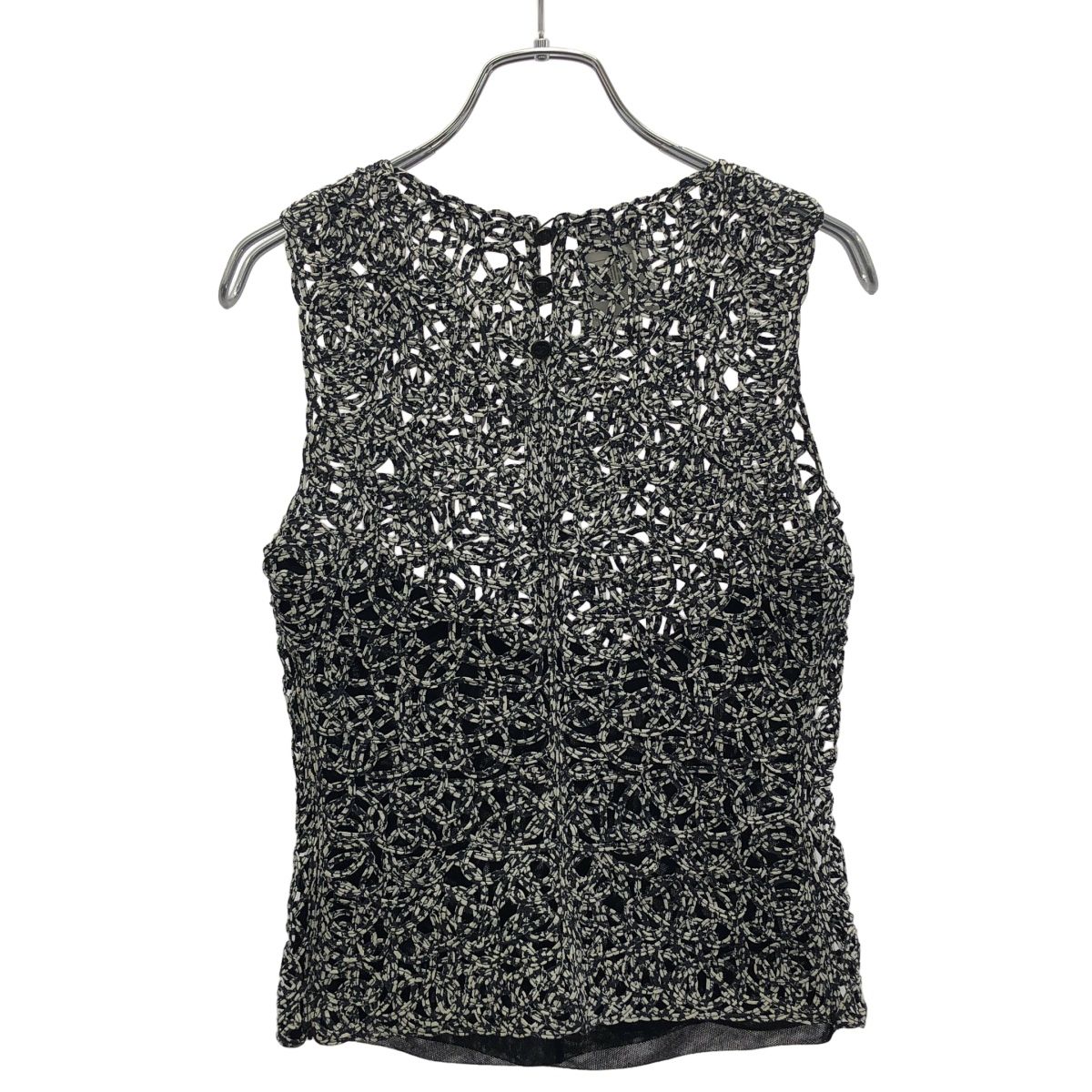 CHANEL シャネル レースノワールベスト P35739K02117 ブラック×ホワイト 34