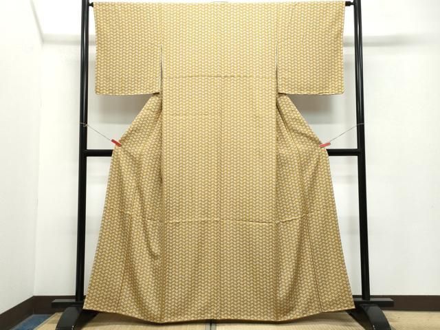 平和屋着物 上質な小紋 草花文 正絹 vf