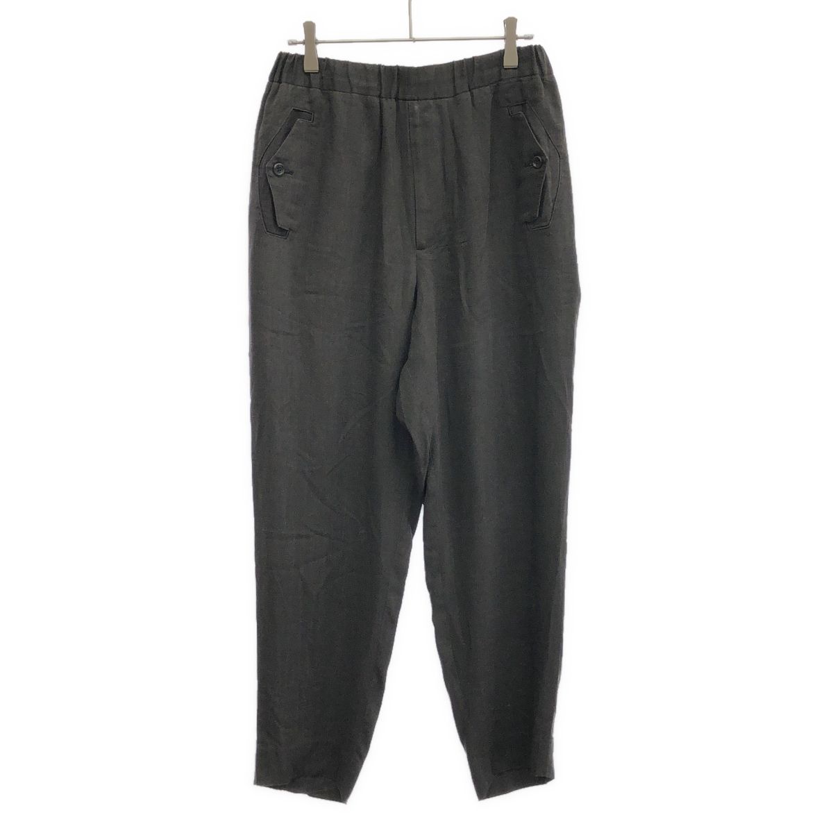 Yohji Yamamoto FEMME ヨウジヤマモト ファム 11SS レーヨンパンツ FO-P48-232 チャコール 2