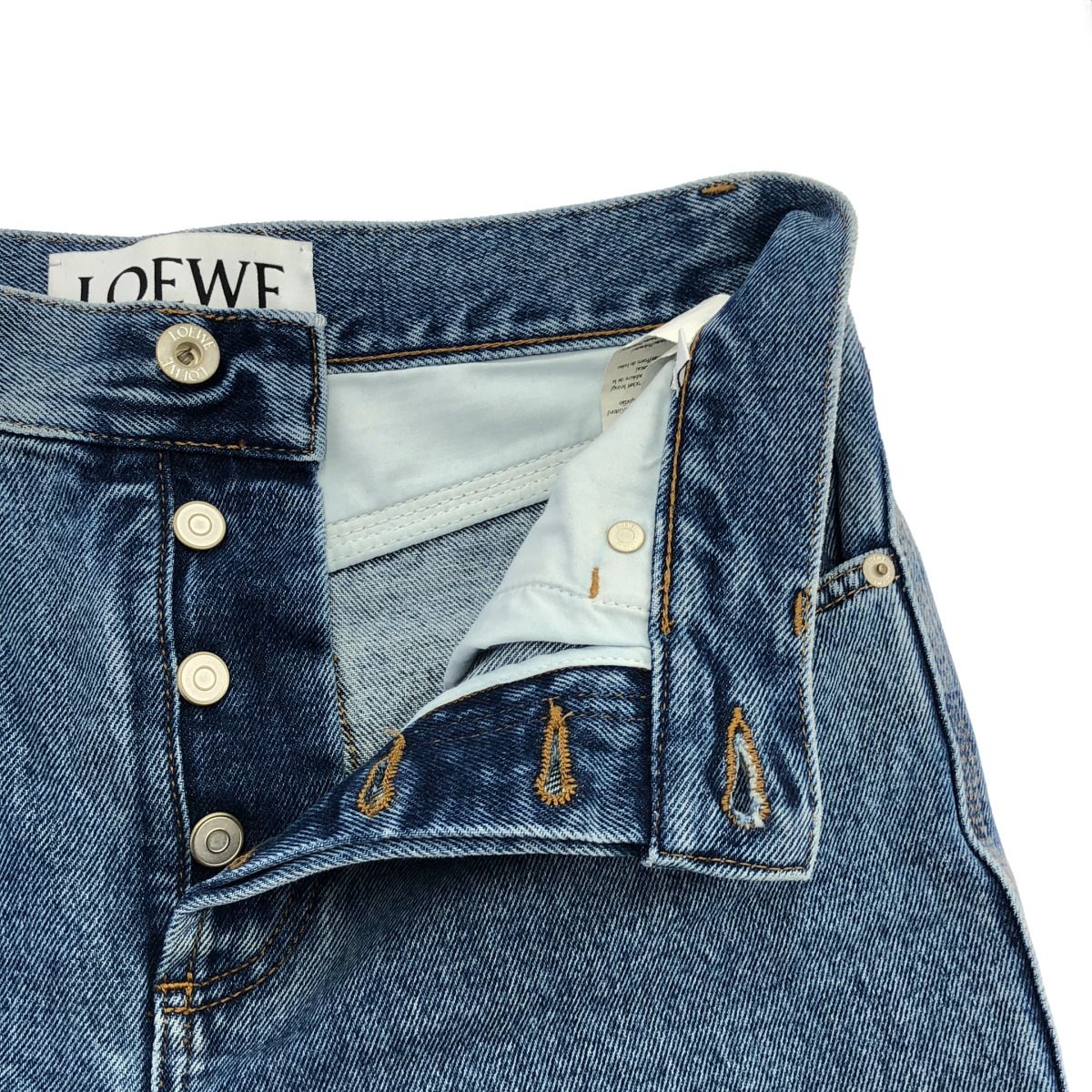 未使用 LOEWE アナグラム クロップドデニム サイズ36 ロエベ LOEWE ロエベ ジーンズ ANAGRAM CROPPED アナグラム クロップド
