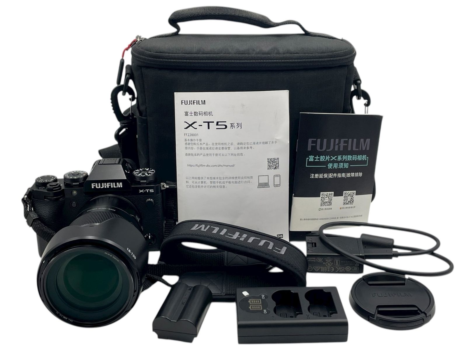 X T 5 ミラーレス一眼カメラ レンズ付き 完備 中国語説明書付き 富士フィルム 富士フイルム