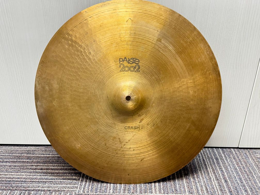 VINTAGE PAISTE 75年代製 2002 黒ロゴ クラッシュ 18インチ 1372 g