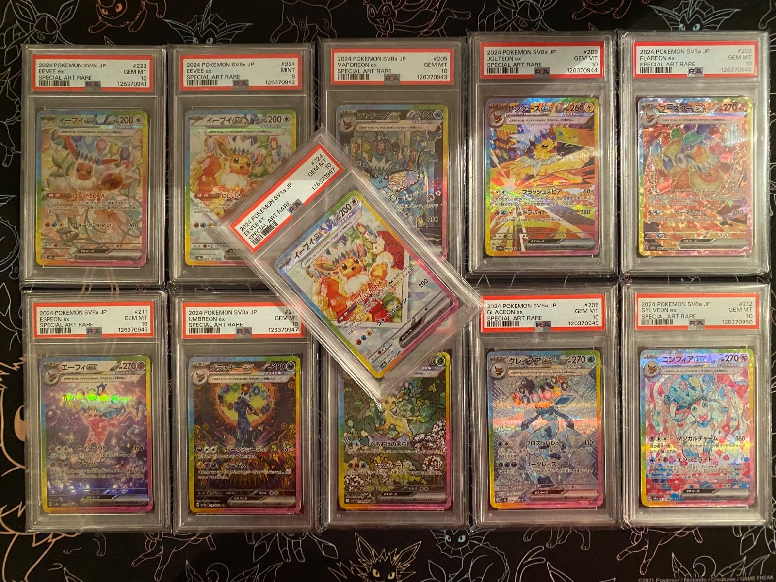 PSA10 10連番 +1枚おまけ付 テラスタルフェスex イーブイ進化ライン