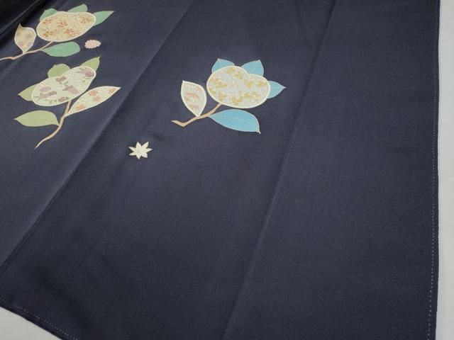 平和屋着物○訪問着 枝橘花文 金彩 鬼しぼ縮緬 正絹 逸品 CAAZ3312yc