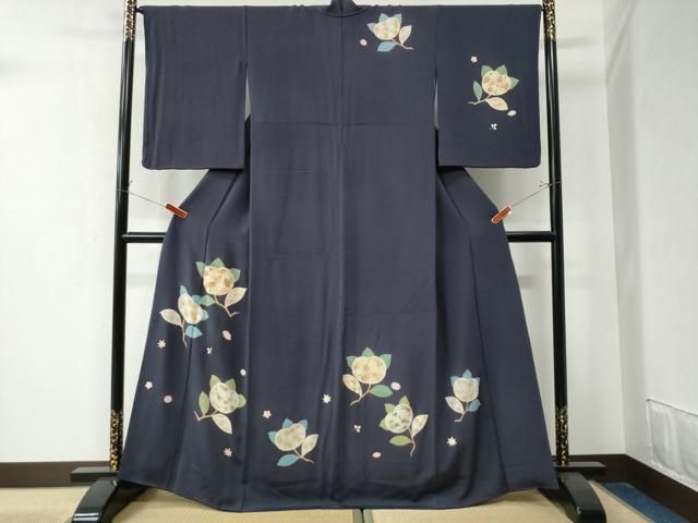 平和屋着物○訪問着 枝橘花文 金彩 鬼しぼ縮緬 正絹 逸品 CAAZ3312yc