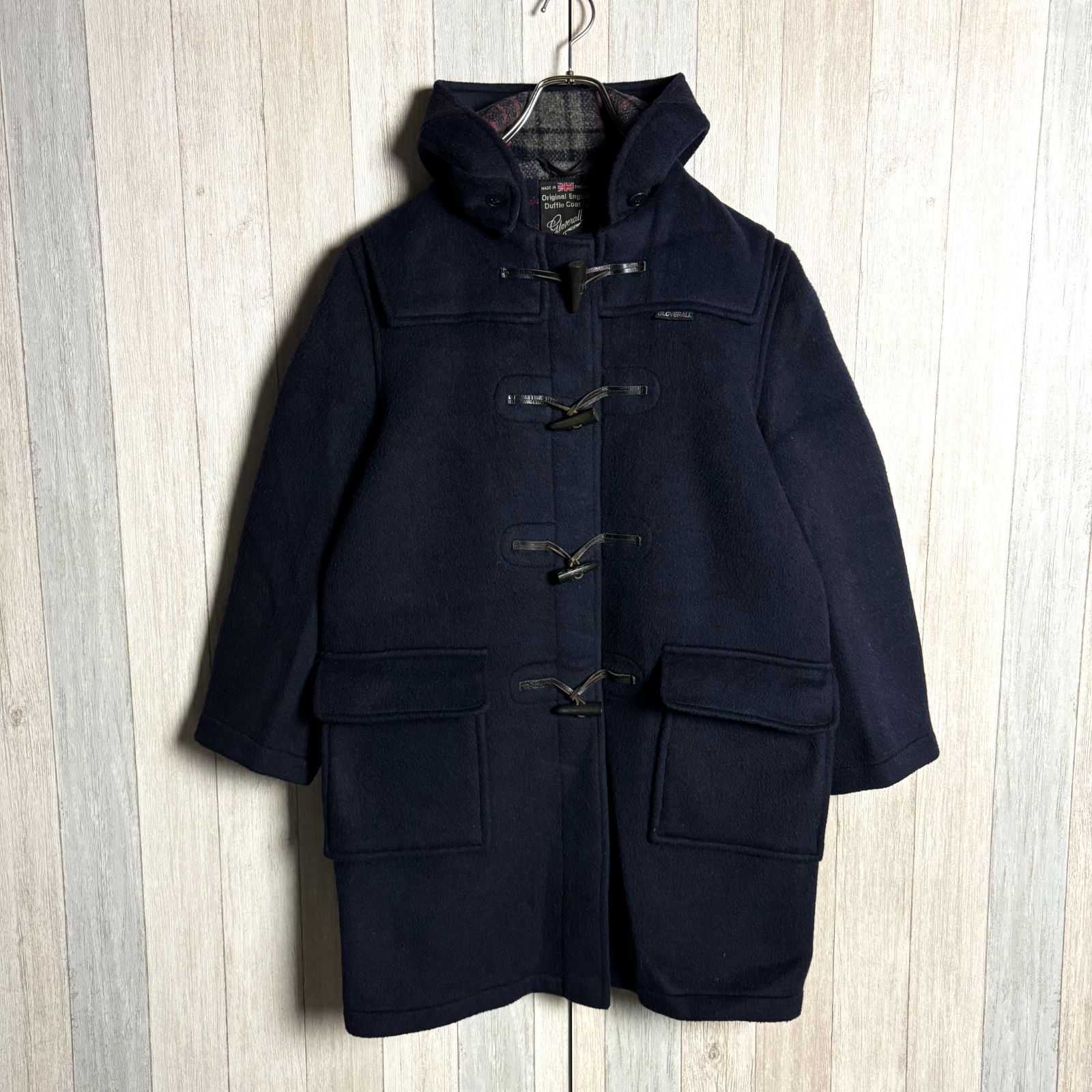 70s 英国製 gloverall グローバーオール ダッフルコート ネイビー 36