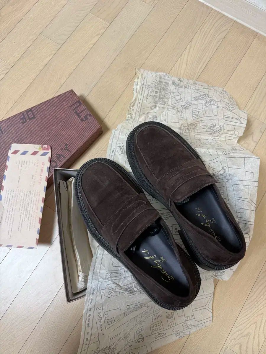 STU スウェード ローファー ブラウン 42