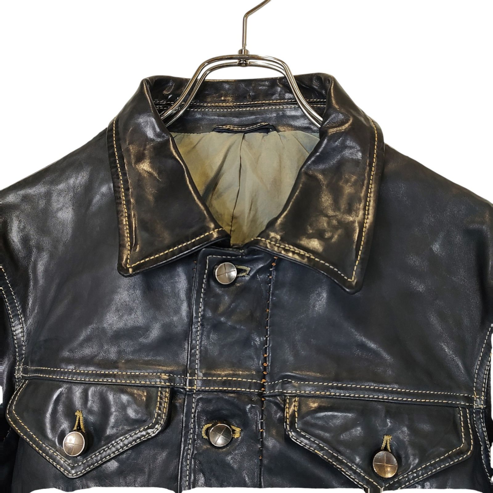 お値下げ！incarnation インカネーション レザージャケット incarnation インカネーション 23SS Horse Leather Jean Jacket O/P