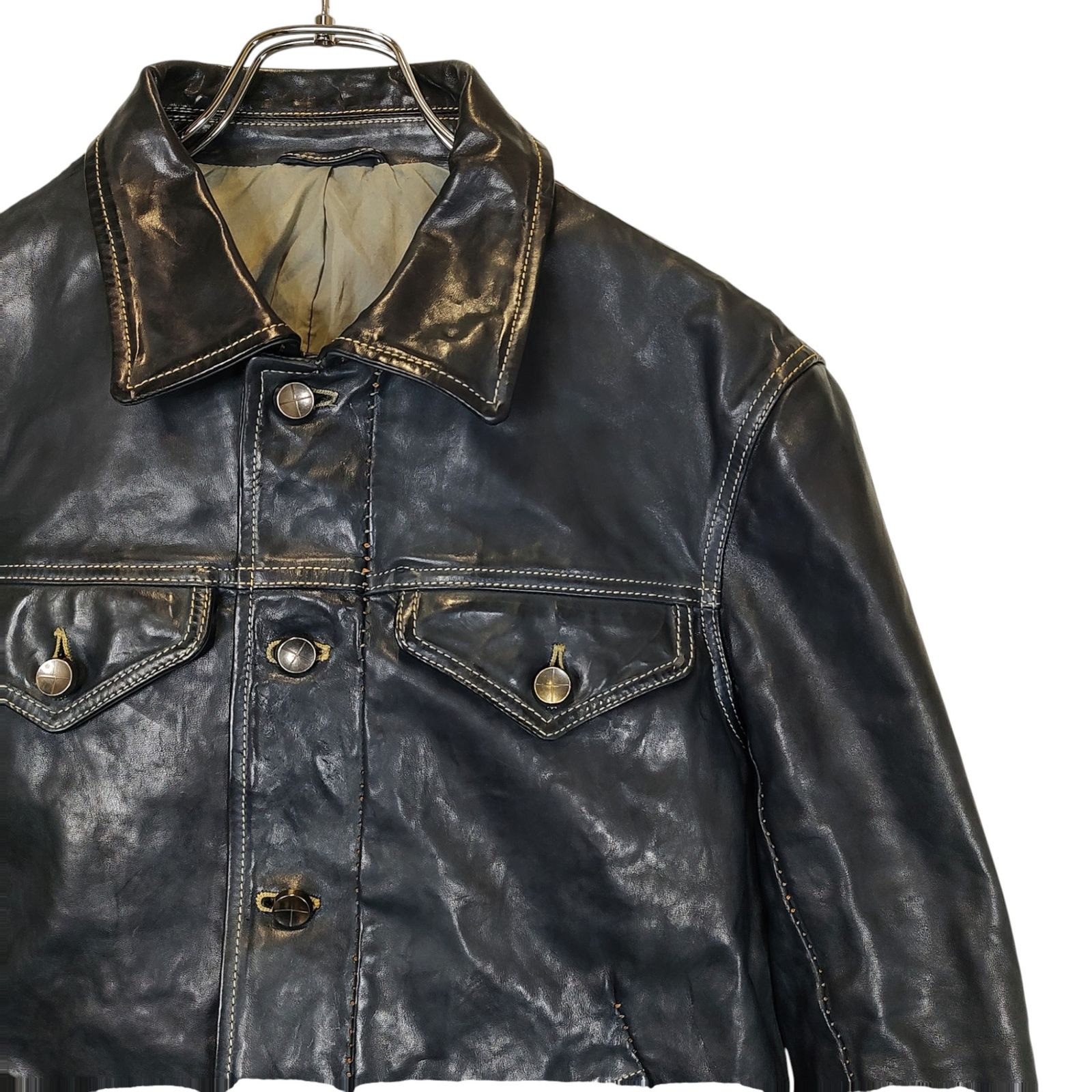 (84)incarnation インカネーション レザー シャツ ジャケット S 84)incarnation インカネーション レザー シャツ ジャケット S