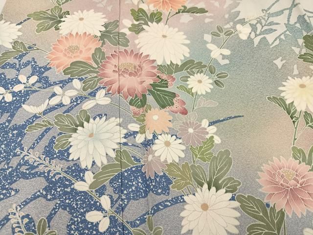 平和屋着物●訪問着　友禅作家物　枝花文　暈し染め　正絹　逸品　AABD3451ph 平和屋着物○訪問着 友禅作家物 枝花文 暈し染め 正絹 逸品 AABD3451ph