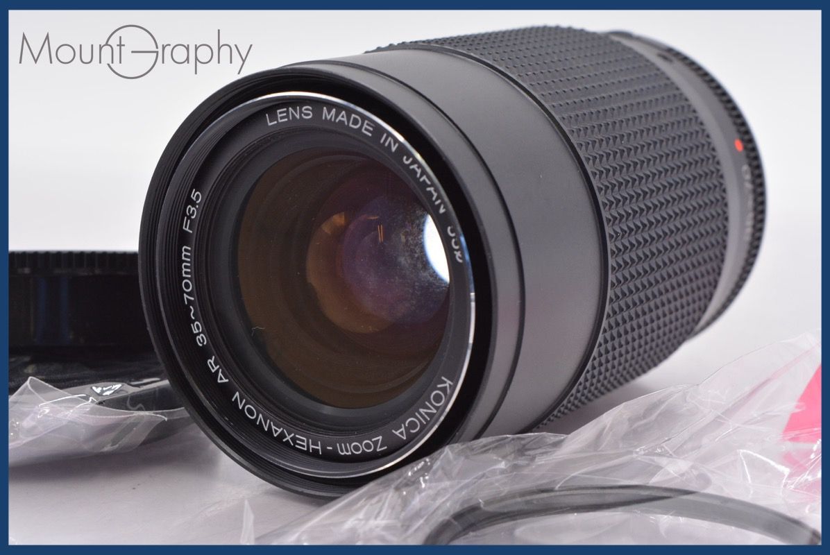 上 コニカ KONICA ZOOM-HEXANON AR 35-70 mm F 3.5 前後キャップ-レンズフィルター付 同梱可 am 1474