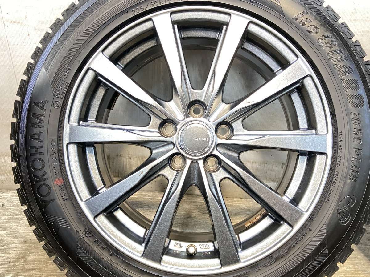 205/55R16 ヨコハマ アイスガード iG50 PLUS GRASS 16x6.5 48 100-5穴
