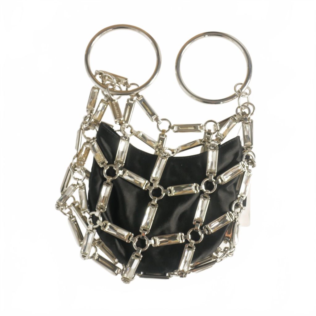 ディースクエアード DSQUARED2 23AW HAND BAG メタル ビジュー装飾 ハンドバッグ 鞄 シルバーS83HB0055 正規