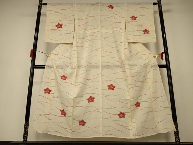 平和屋着物＊夏物　訪問着　絽　楓　正絹　逸品　AABD3299jd 平和屋着物＊夏物 訪問着 絽 楓 正絹 逸品 AABD3299jd 着物 絽 訪問着