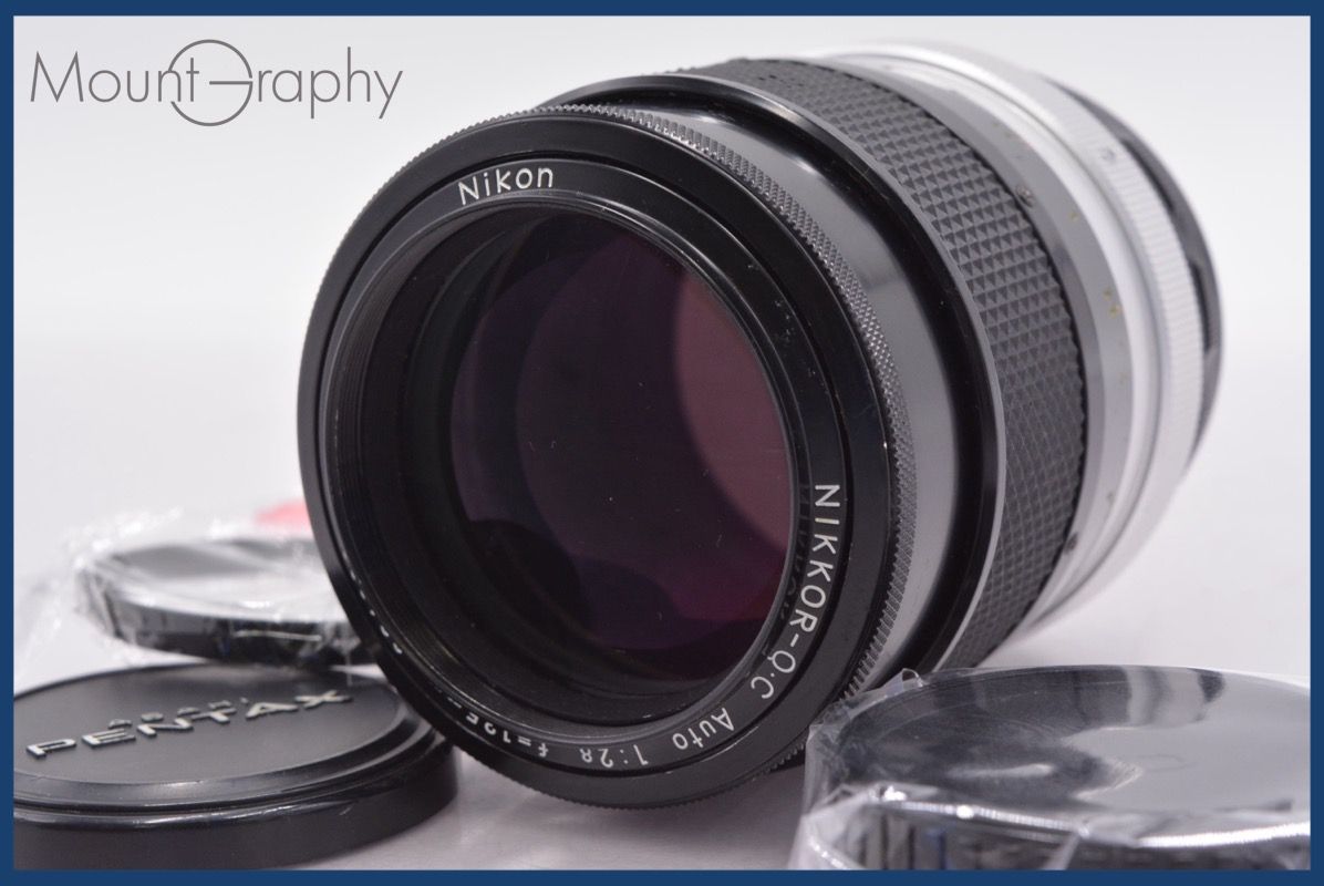 ニコン Nikon NIKKOR-Q.C Auto 135 mm F 2.8 非Ai 前後キャップ-レンズフィルター付 同梱可 am 1503